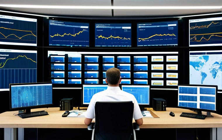 공급망관리와 업계 표준 준수 - Data-Driven Supply Chain**

"A modern control room with large monitors displaying real-time supply c...