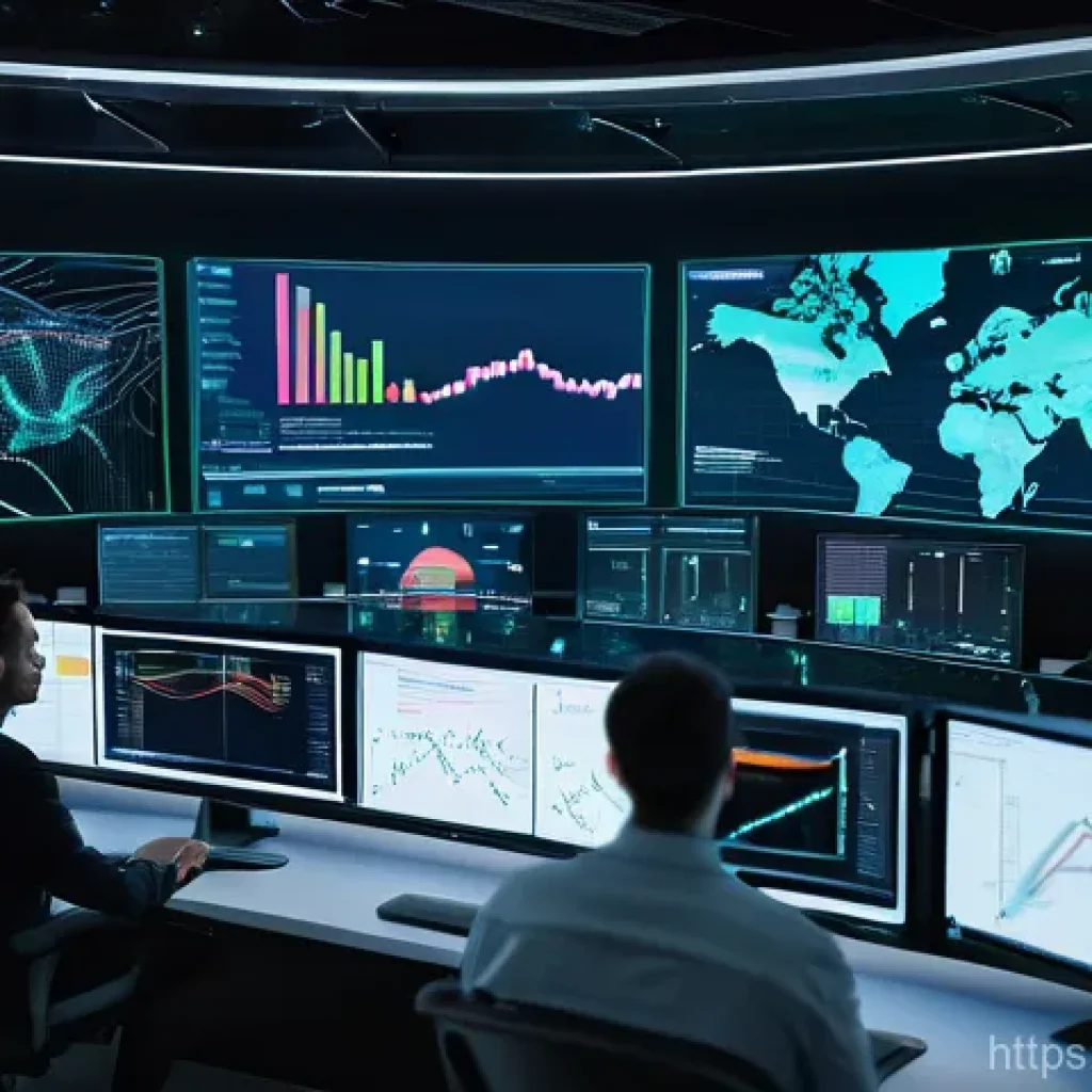 공급망관리와 재고 최적화 사례 - **Prompt 1: Data-Driven Supply Chain Control Center**
    A wide shot of a futuristic, clean control...