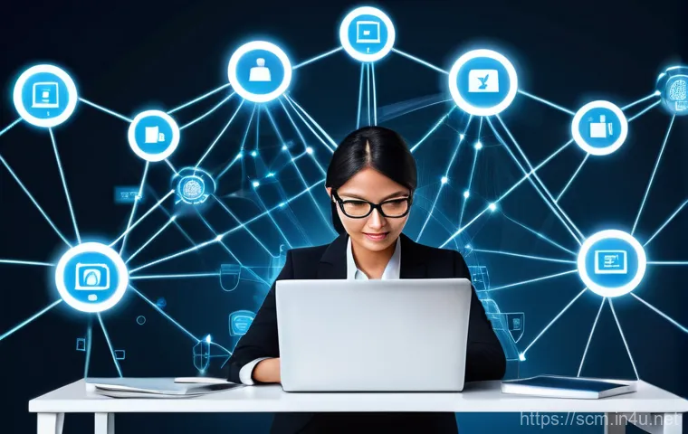 SCM 전문가로서의 네트워크 확장 - A warm and focused scene in a modern corporate office or a dedicated mentorship space. An experience...