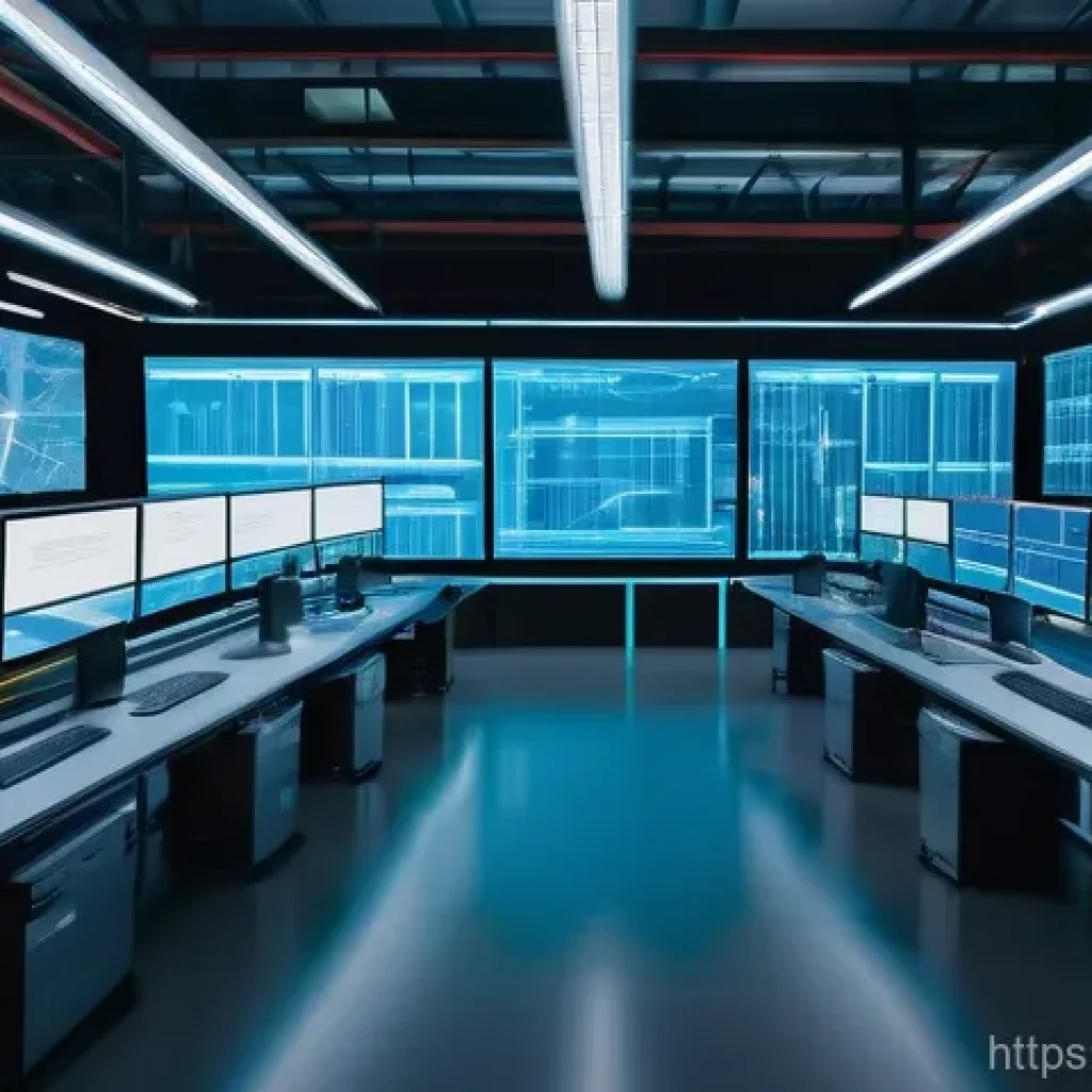 SCM와 혁신적인 공급업체 관계 - **Prompt:** A vibrant, futuristic control room showcasing a hyper-efficient, AI-driven supply chain ...