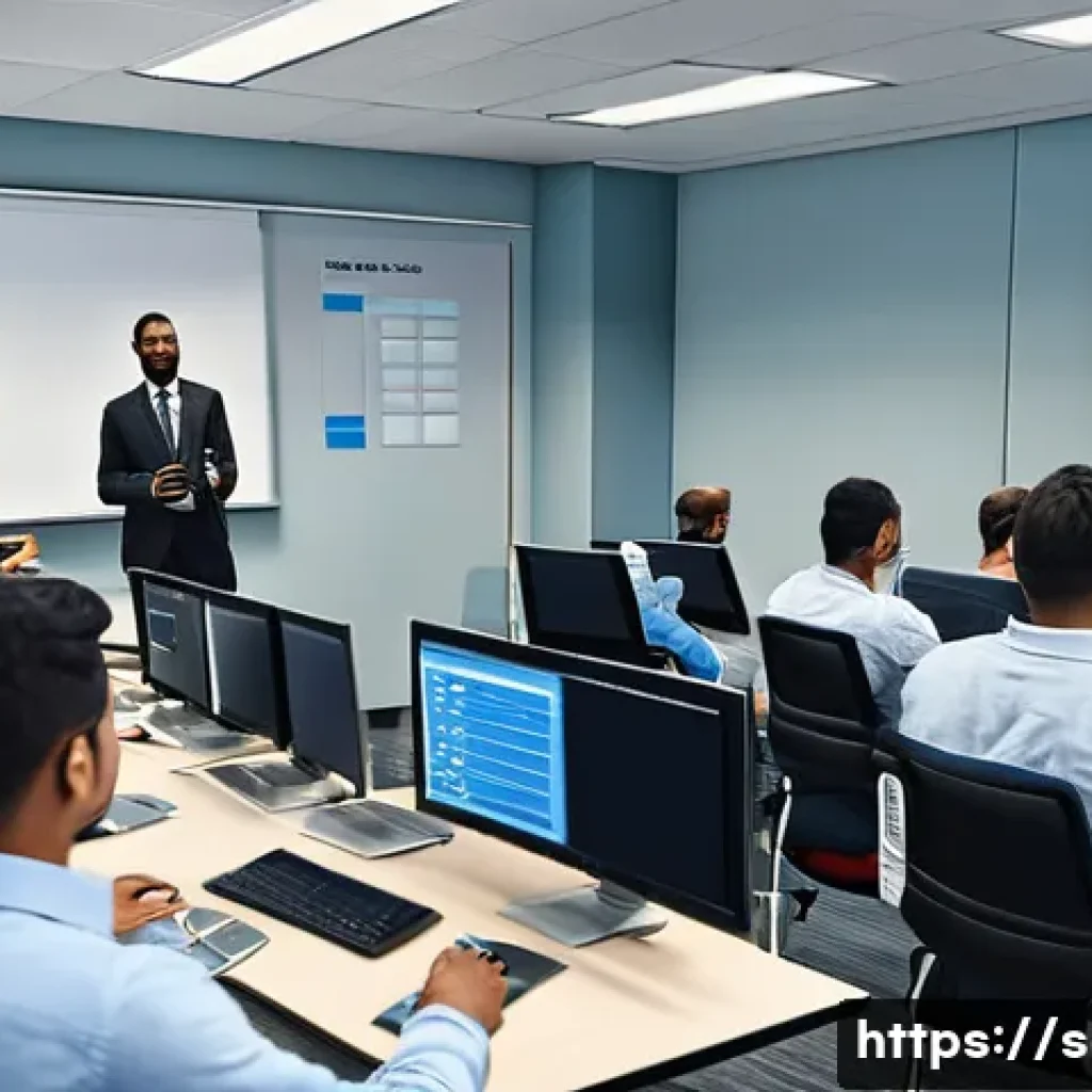 SCM 자격증의 장점과 실무 활용 - A professional business training classroom focused on SCM (Supply Chain Management) certification, f...
