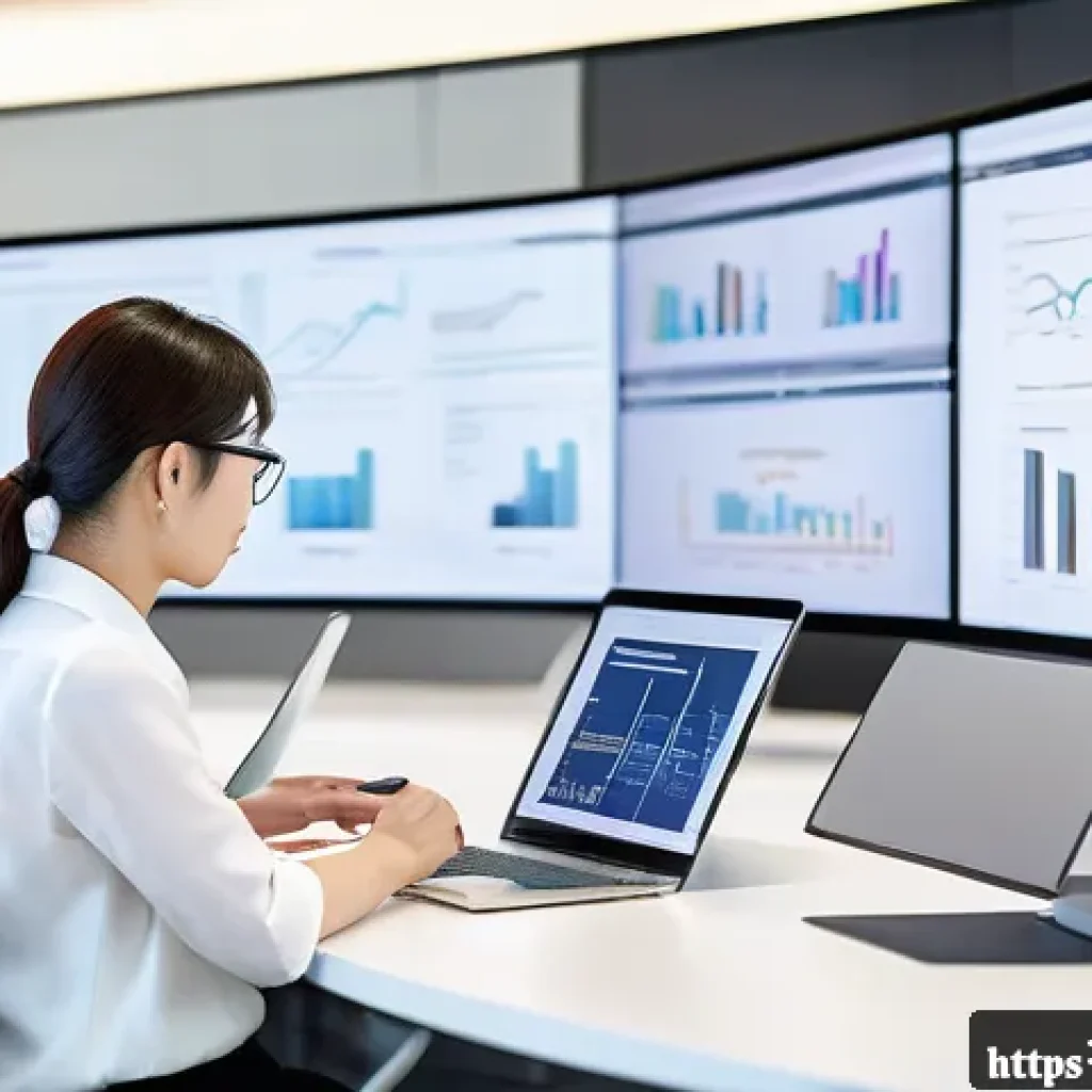 공급망관리 신입으로서의 업무 적응기 - A modern office scene showing a young professional supply chain manager attentively studying a detai...
