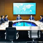 SCM 자격증의 국제적 인정 범위 - A professional business setting featuring a diverse group of supply chain management experts gathere...